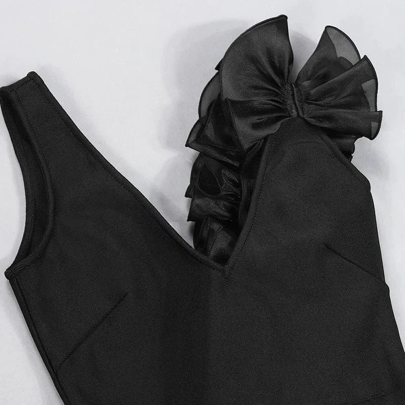 Wear Ruffle Sleeve Dress Elegant Celebrity Bodycon Casual High Quality Casual 2019 Ladies Girl Lady Women Casual Life 1 Piece