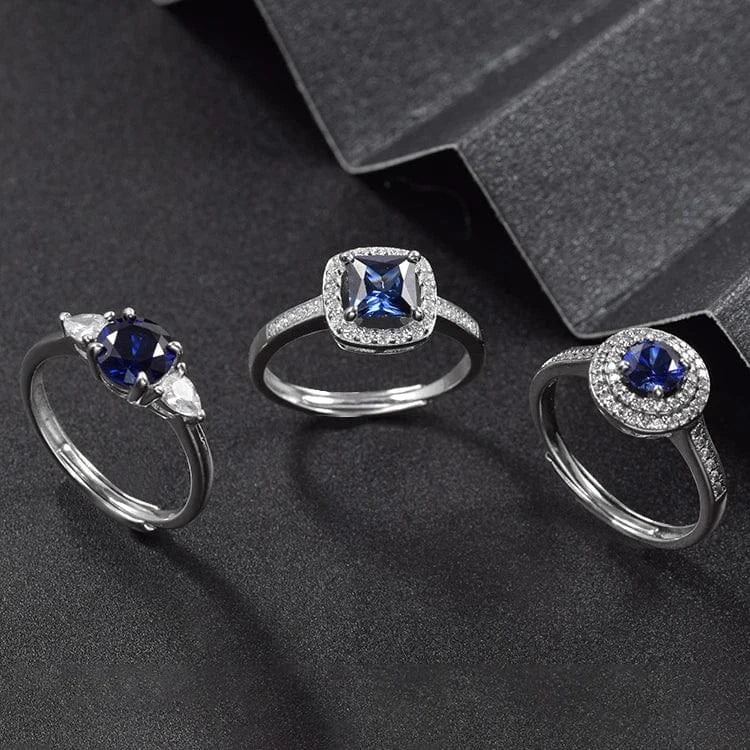 Wedding Handcrafted Jewelry & Accessories 925 Silver Sapphire Stone Ring Jewelry Women