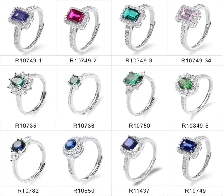 Wedding Handcrafted Jewelry & Accessories 925 Silver Sapphire Stone Ring Jewelry Women