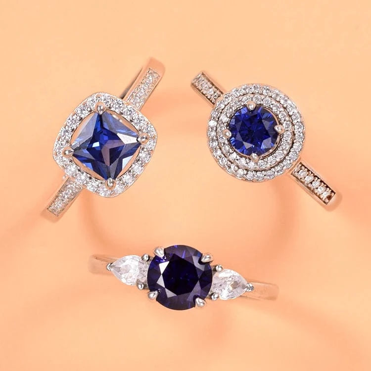 Wedding Handcrafted Jewelry & Accessories 925 Silver Sapphire Stone Ring Jewelry Women