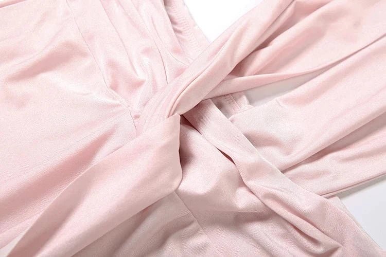 Weird Puss Patchwork Halter Romper Women Ribbon Sleeveless Elastic Backless Workout Activewear Midnight Activity Slim Playsuits - SN Wigs & More