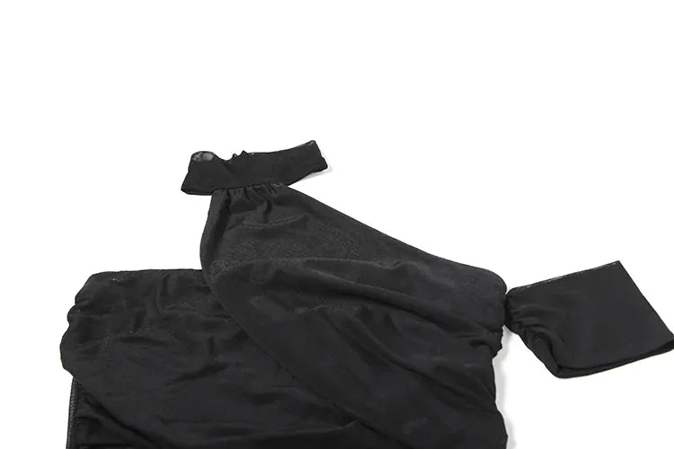 Weird Puss See Through Sexy Dress Women Y2K Cross Bandage Backless Halter Sleeveless Summer Trend Midnight Clubwear Mini Bodycon