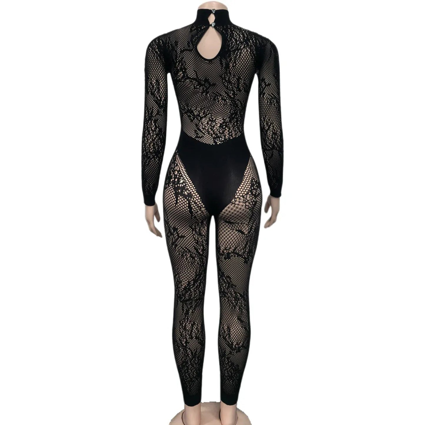 Weird Puss Sexy Hipster Jumpsuit Women Jacquard Coquette Patchwork Skinny Stretch Midnight Club Activity Button Workout Overalls - SN Wigs & More
