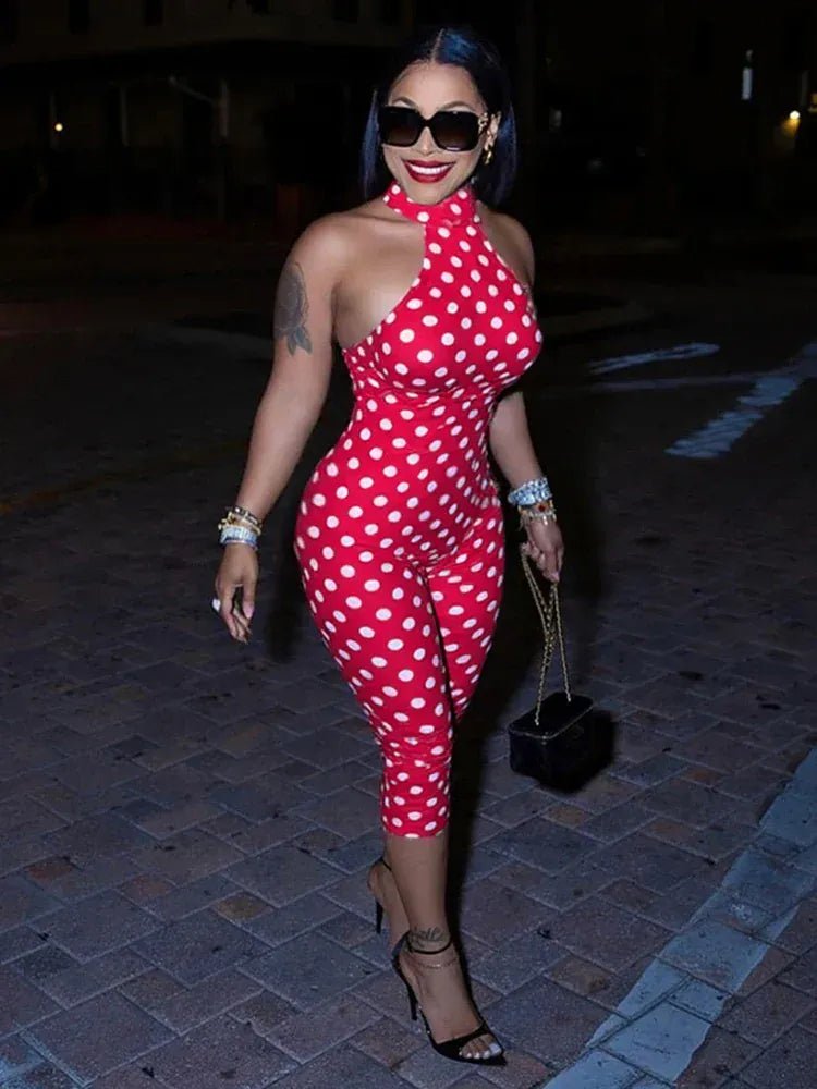 Weird Puss Sexy Print Halter Romper Women Bandage Summer Colorful Hipster Backless Activity Workout Fit Tight Stretch Playsuits - SN Wigs & More