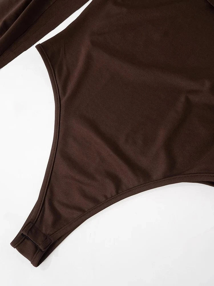 Weird Puss Tassel Swing Collar Bodysuit Women Chic Elegant Hipster Summer Fashion Sleeveless Wild Basic Midnight Stretch Tops