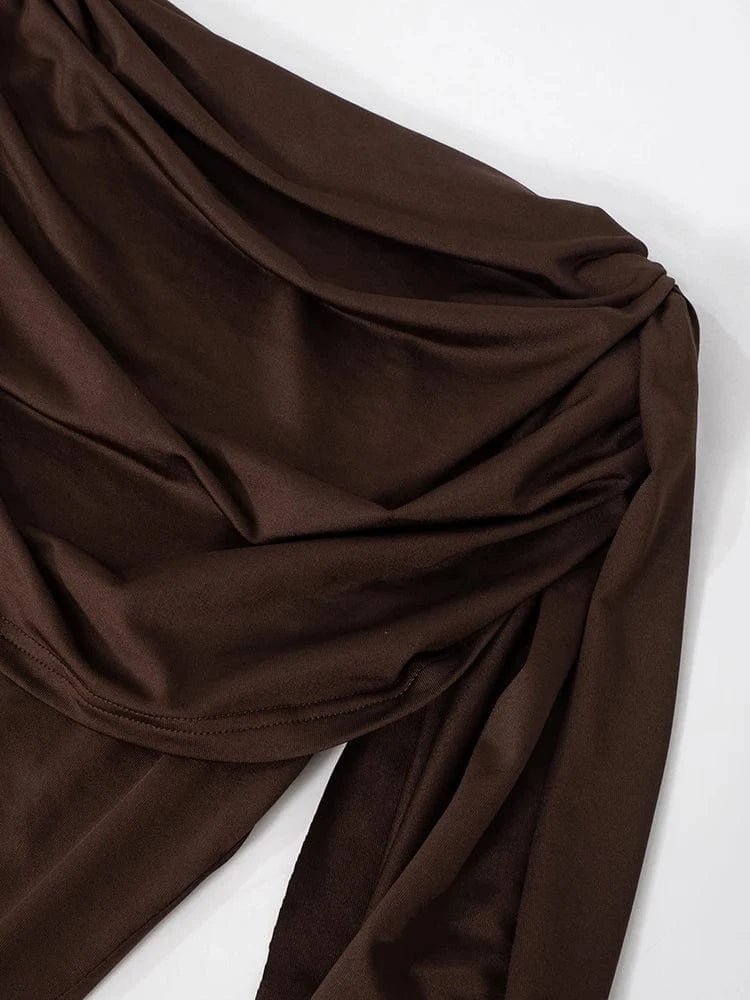 Weird Puss Tassel Swing Collar Bodysuit Women Chic Elegant Hipster Summer Fashion Sleeveless Wild Basic Midnight Stretch Tops - SN Wigs & More