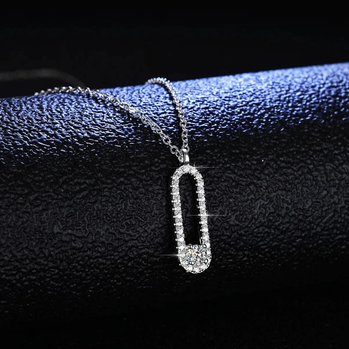 White 0.1 ct Hoyon S925 Sterling Silver 0.1 Carat Moissanite Lab Grown Diamond  Solitaire Pendant Necklace Jewelry Destiny