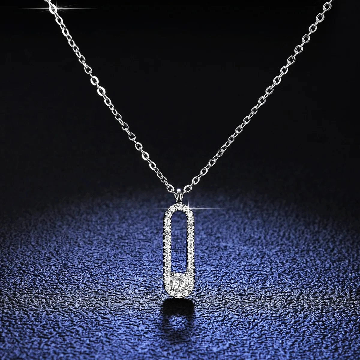 White 0.1 ct Hoyon S925 Sterling Silver 0.1 Carat Moissanite Lab Grown Diamond  Solitaire Pendant Necklace Jewelry Destiny