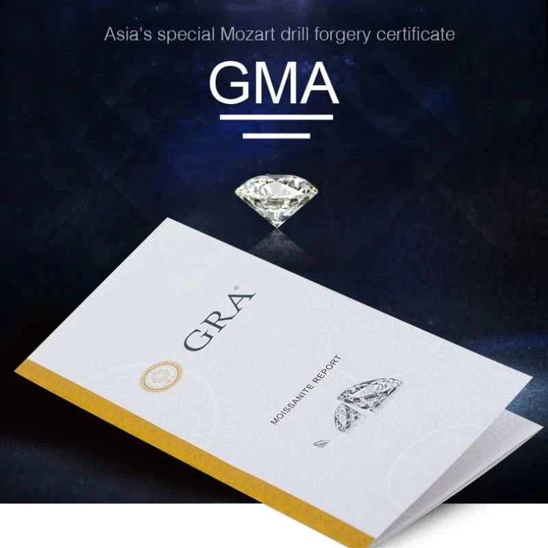 White 0.1 ct Hoyon S925 Sterling Silver 0.1 Carat Moissanite Lab Grown Diamond  Solitaire Pendant Necklace Jewelry Destiny