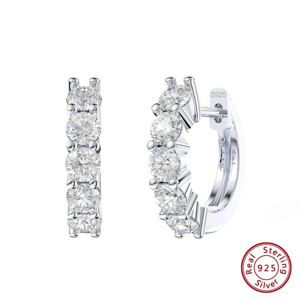 White APE120 Rinntin Fashion Jewelry Pink Heart-shaped Hoop Earrings Color Cubic Zircon 925 Sterling Silver Earnings Jewelry For Women