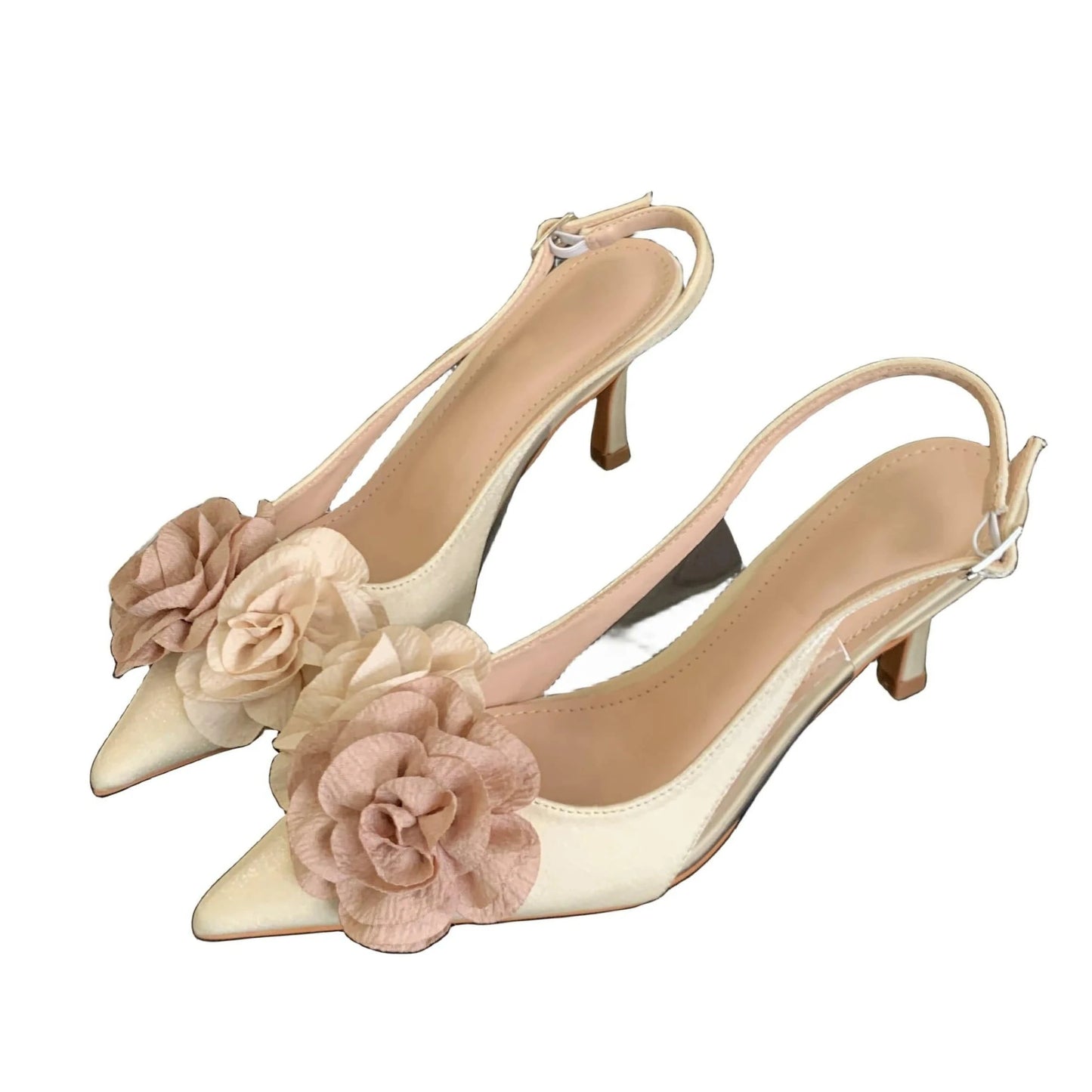 White Flower Pumps New arrival womens wedding shoes Bride High heels platform shoes for woman ladies party dress shoes