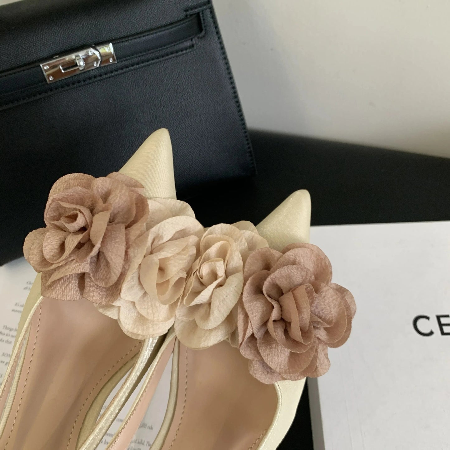 White Flower Pumps New arrival womens wedding shoes Bride High heels platform shoes for woman ladies party dress shoes