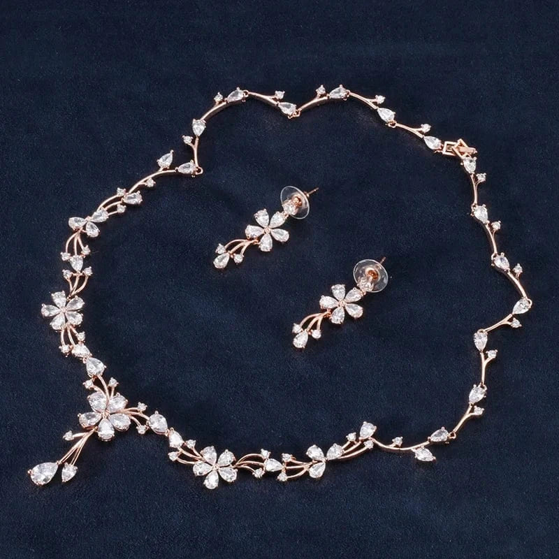 White gold RAKOL SP442 luxury jewelry set wedding jewelry accessories set for women