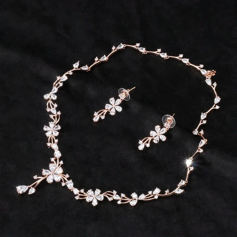 White gold RAKOL SP442 luxury jewelry set wedding jewelry accessories set for women