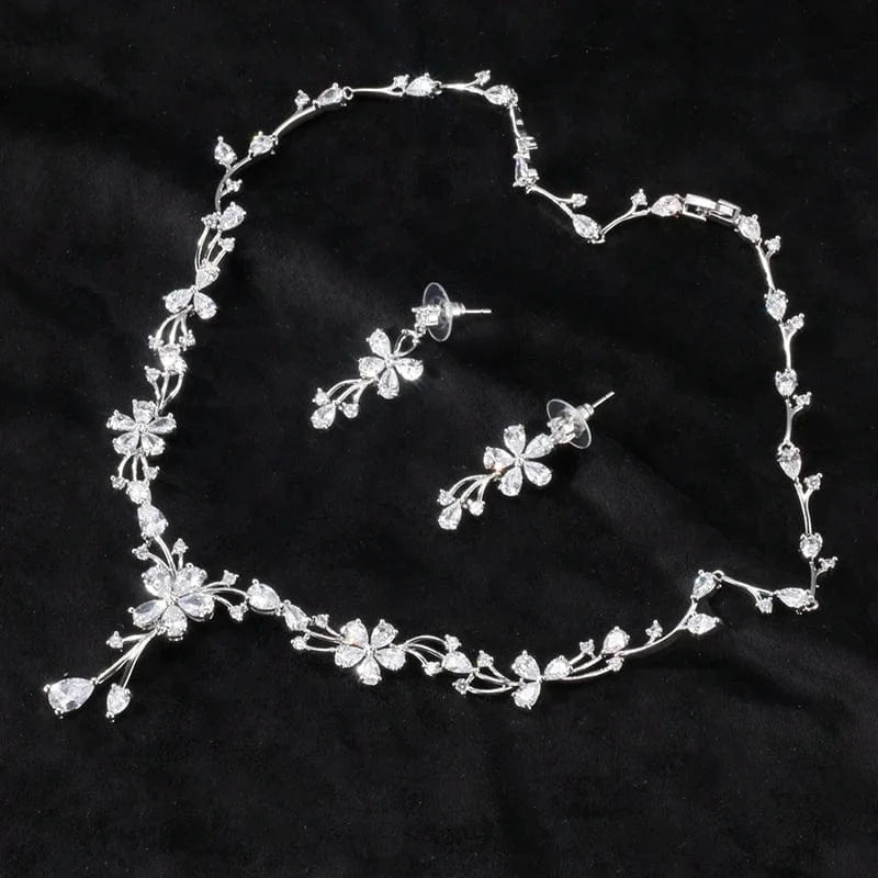 White gold RAKOL SP442 luxury jewelry set wedding jewelry accessories set for women
