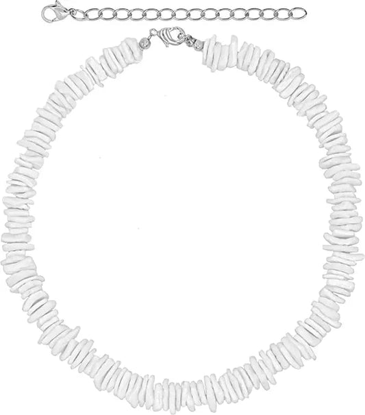White HOYON White Puka Shell Necklace Hawaiian Seashell Necklace for Men VSCO Girl Beach Necklaces for Women Beachy Beaded
