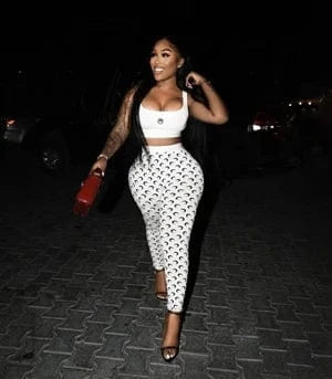 WHITE / L STYLISH LADY Moon Printed Sports 2 Piece Set Women Sleeveless Crop Top and Skinny Pant Suits 2025 Summer Street Fitness Outfits