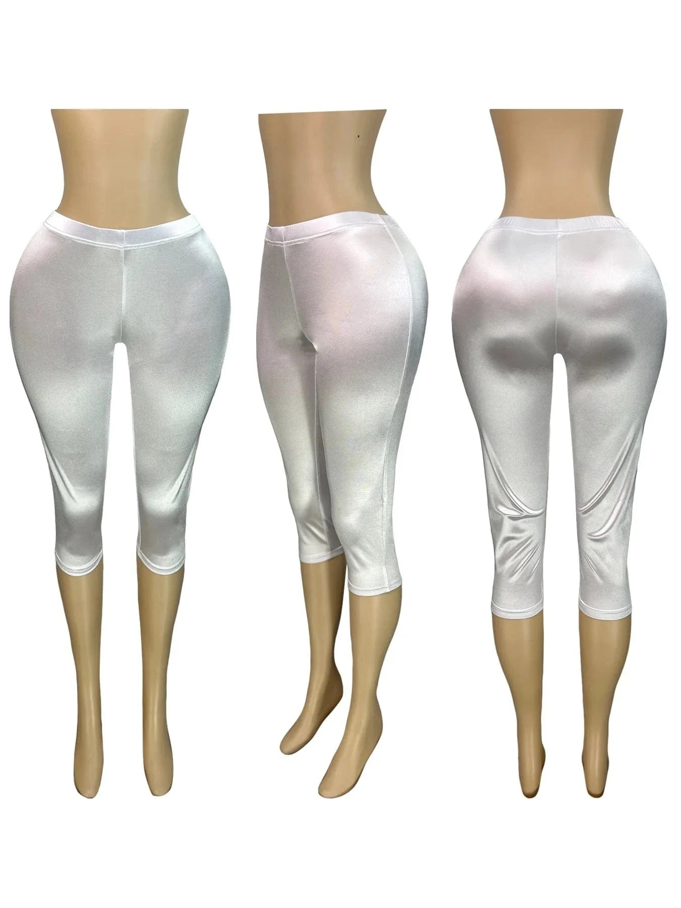 white long / XXL FAGADOER Y2k Sexy Bodycon Shorts for Woman Solid Color High Waist Elasticity Shorts Female Streetwear Bottoms 2025 Summer New