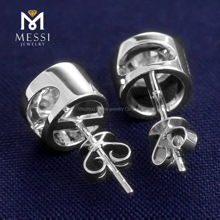 White Messi jewelry 18k solid gold latest fashion wedding jewelry earring