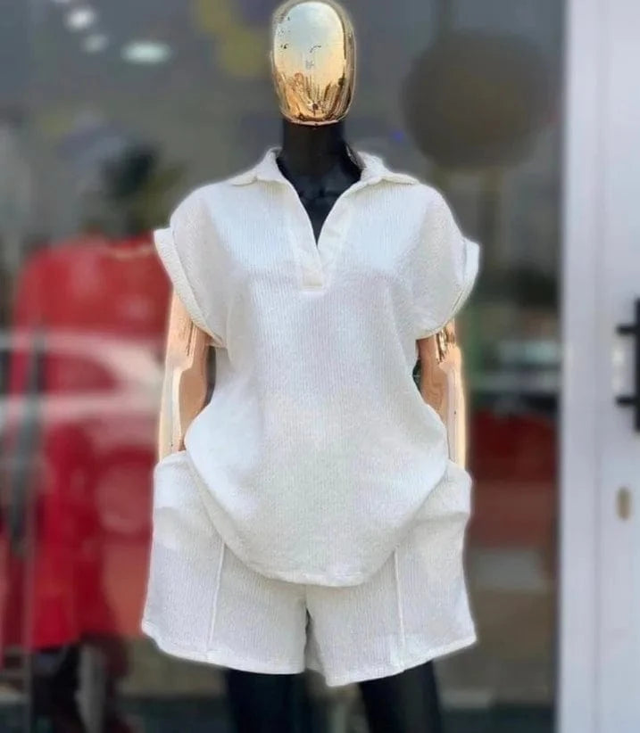 WHITE / XXL Short Set Women Two Piece Sets Matching Sets Short Sleeve Print Letter Tops Long Pants High Waist Y2k Streetwear Casual Loose