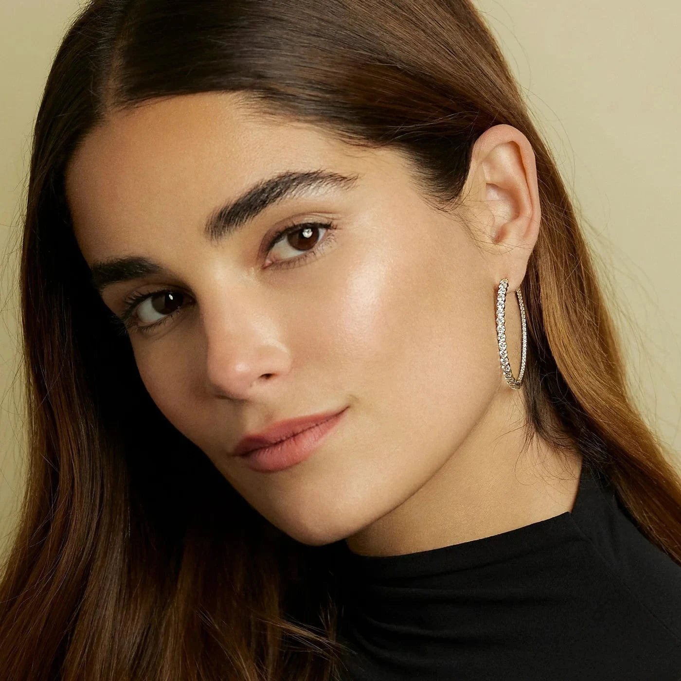 White Yellow Rosy Black Round Diamond Zircon 20MM 40MM Small Big Huggie Hoop Earrings 5A CZ  Women Party Wedding Jewelry