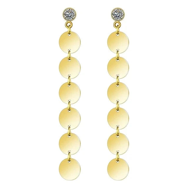 Wholesale 2024 Cuban Chain Pearl Earrings 18K Gold Plated Women Stainless Steel Drop Earrings