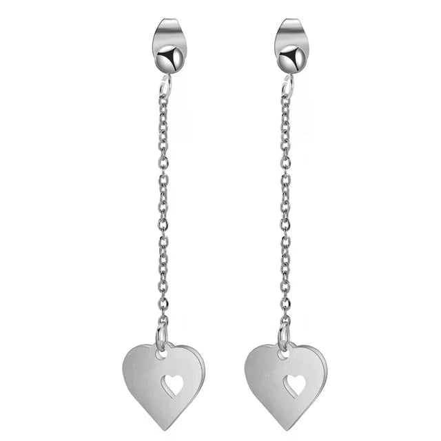 Wholesale 2024 Cuban Chain Pearl Earrings 18K Gold Plated Women Stainless Steel Drop Earrings