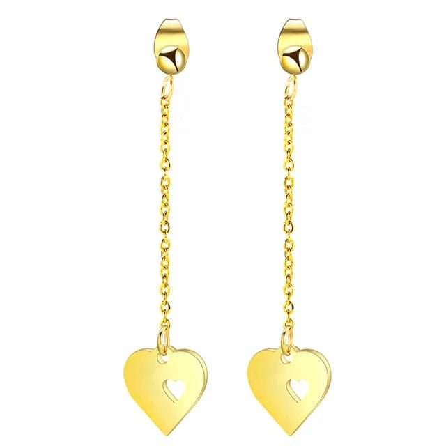 Wholesale 2024 Cuban Chain Pearl Earrings 18K Gold Plated Women Stainless Steel Drop Earrings