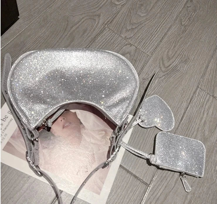 Wholesale 2024 new fashion luxury diamonds shiny designer handbags famous brands womens bags