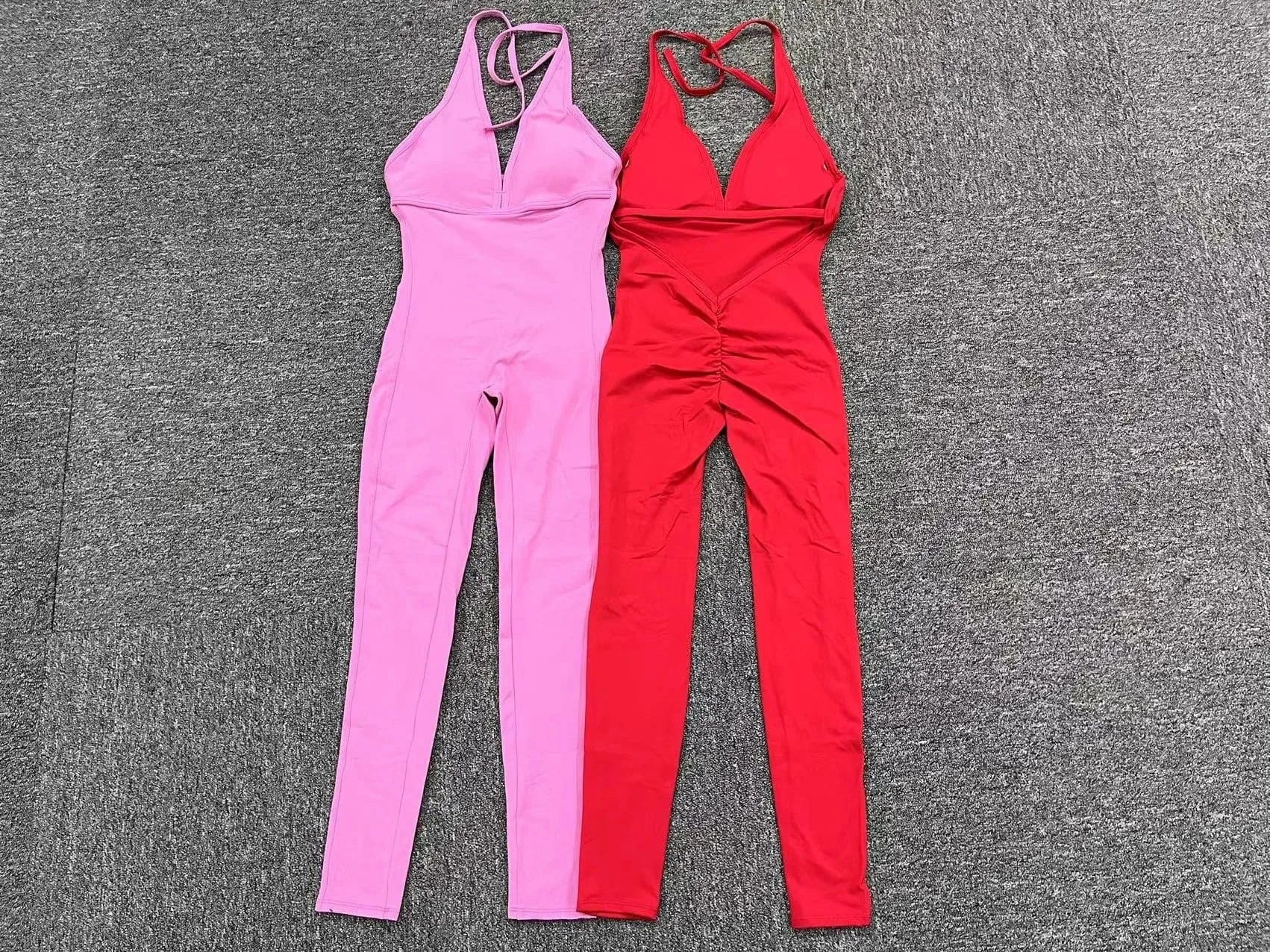 Wholesale 2024 summer boutique fitness yoga wear one piece women's jumpsuits playsuits