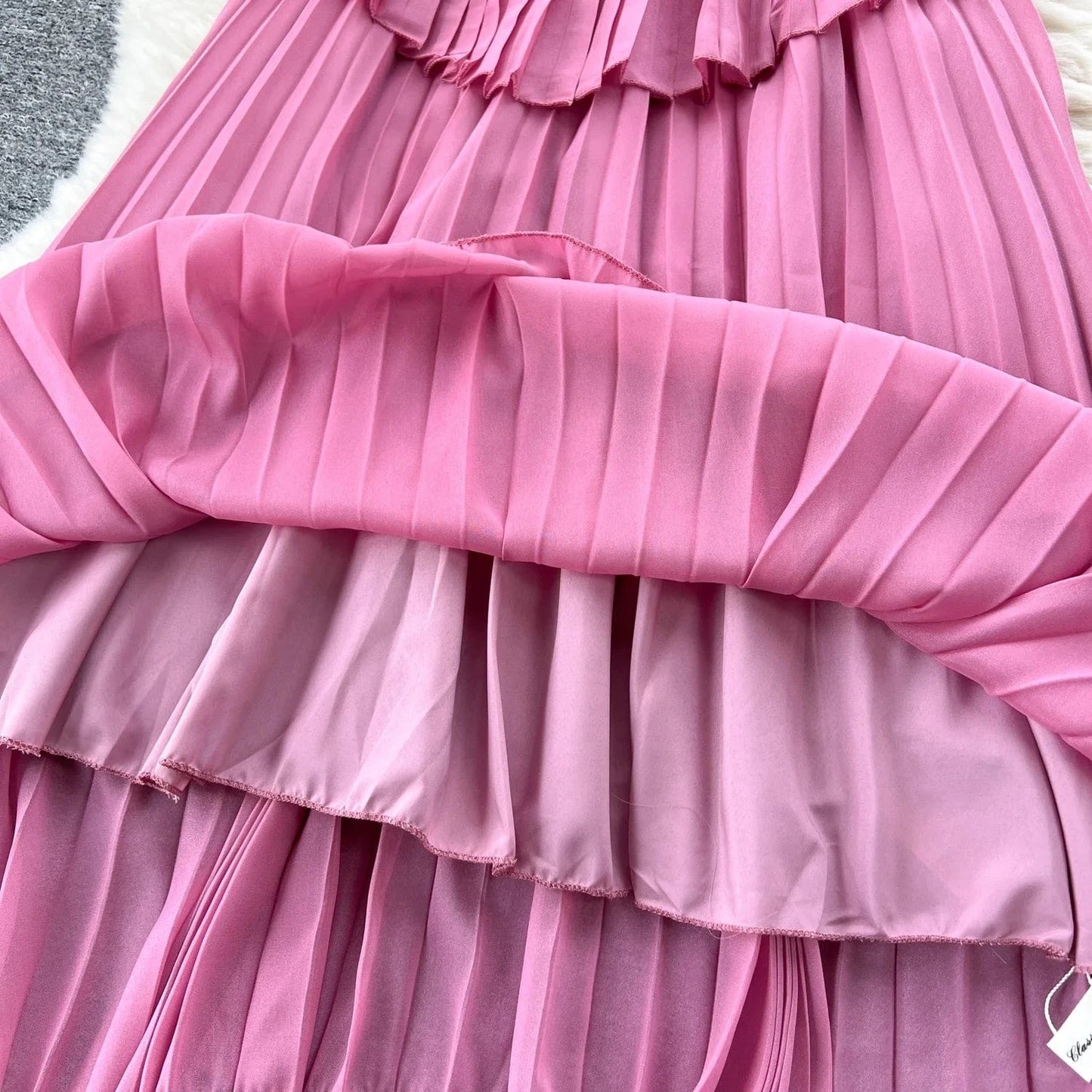 Wholesale 2024 Summer European And American Style Dress V-neck Waist Waist Slim Print A-line Large Swing Women's Dress