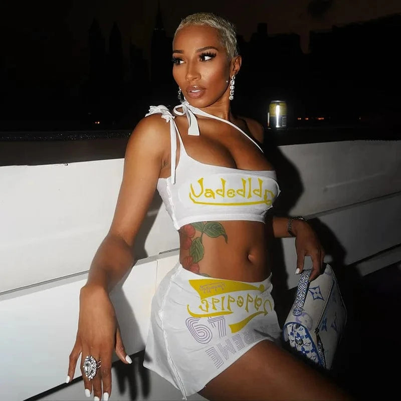 Wholesale 2024 summer new arrivals fashion show hot sexy 2 piece skirt set Women's Sets