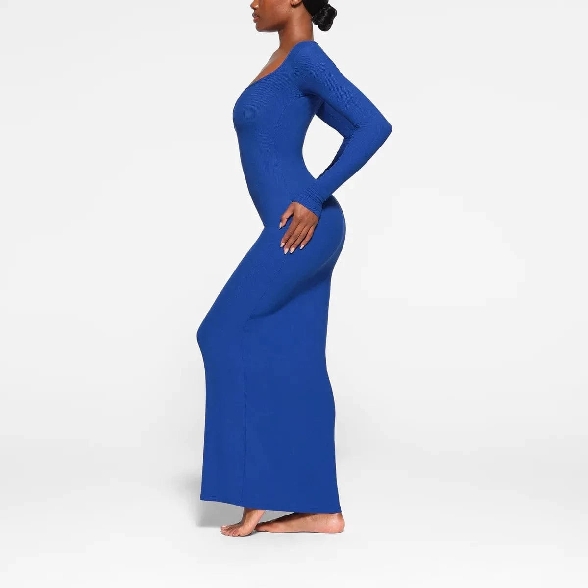 Wholesale 2024 Womens  sexy night dress maxi  a-line elegant bodycon dress autumn and winter  long black maxi dress