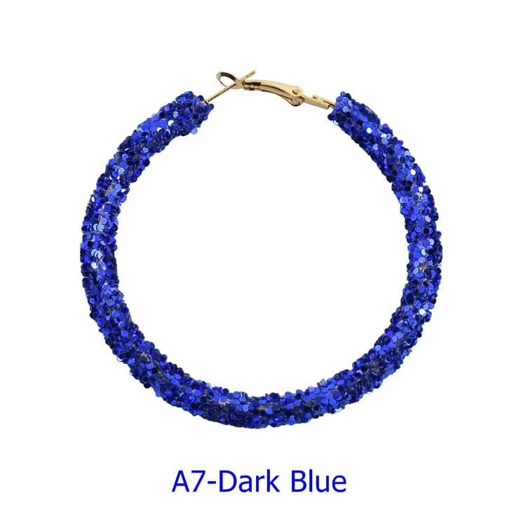 Wholesale 6.5 cm Big Circle Earring Full Rhinestone Viscose Show Earrings Colorful Wedding Jewelry Crystal Hoop Earrings