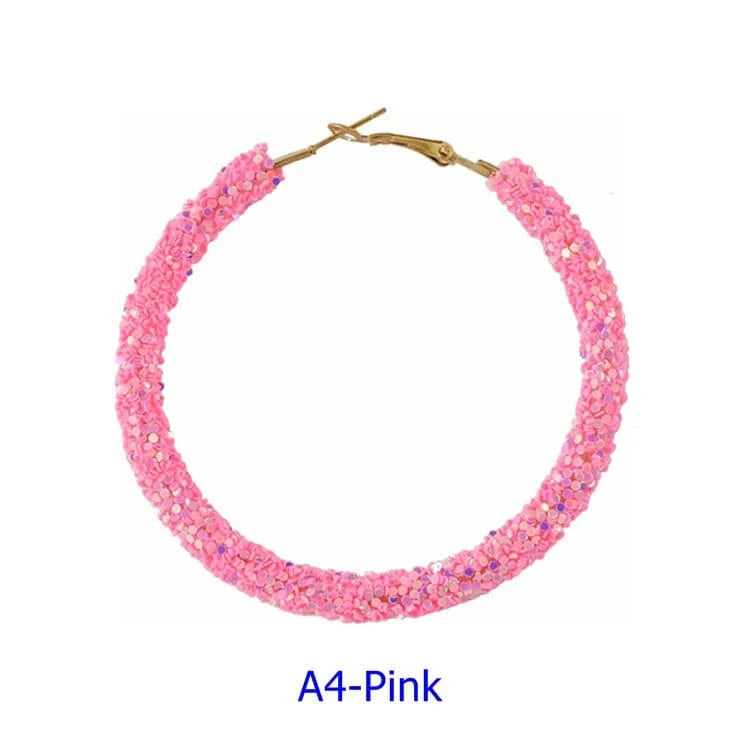 Wholesale 6.5 cm Big Circle Earring Full Rhinestone Viscose Show Earrings Colorful Wedding Jewelry Crystal Hoop Earrings