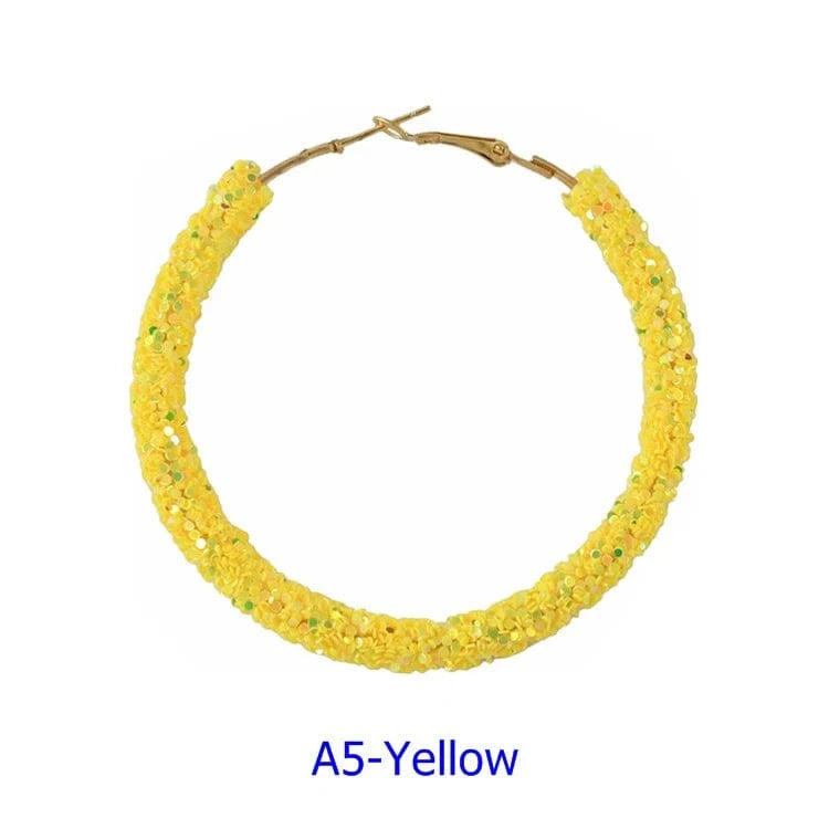 Wholesale 6.5 cm Big Circle Earring Full Rhinestone Viscose Show Earrings Colorful Wedding Jewelry Crystal Hoop Earrings