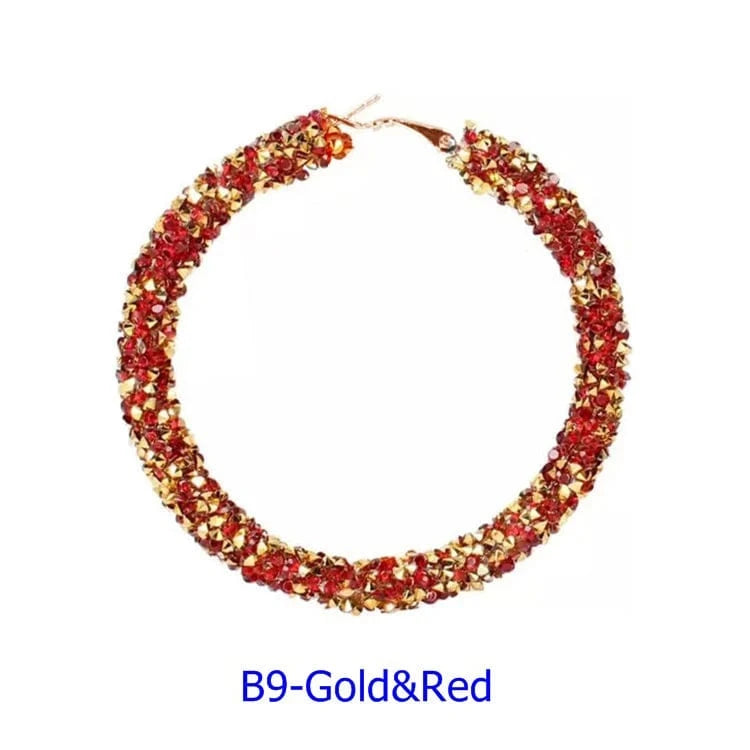 Wholesale 6.5 cm Big Circle Earring Full Rhinestone Viscose Show Earrings Colorful Wedding Jewelry Crystal Hoop Earrings