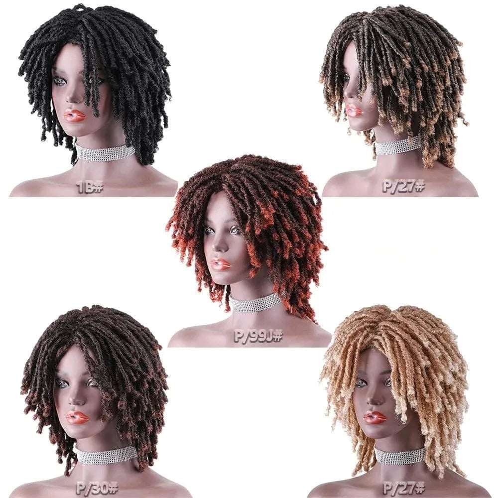 Wholesale 8inch Short Machine Made Afro Curly Synthetic Hair Wigs For Black Women