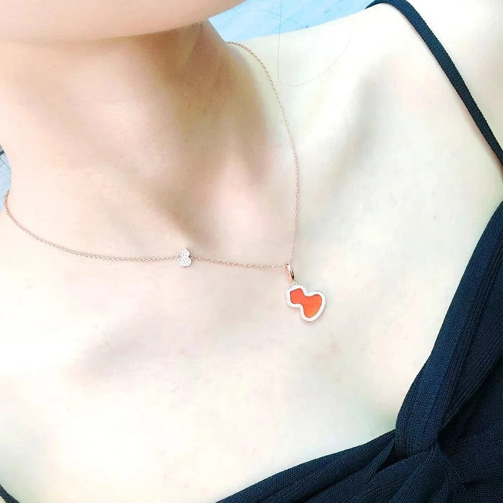 Wholesale 925 Silver Jewelry Women's Gold Plated Necklace Lovely Mini Accessories Non Allergic Jewelry Wholesale