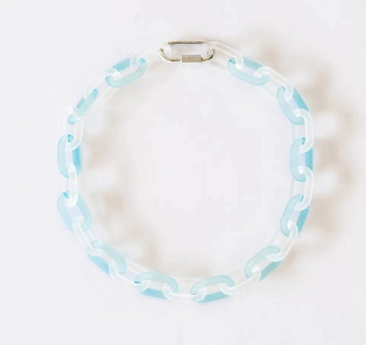 Wholesale Acrylic Cuban Chain Jewelry Lock Necklace Transparent Resin Rock Punk Long Chain Choker Collar Pendant for Men Women