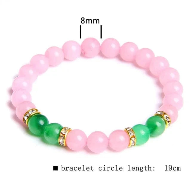 Wholesale Beautiful Fashion Handmade Natural 8MM Pink Rose Quartz Gemstone Stone Beads Bracelet for Women Jewelry