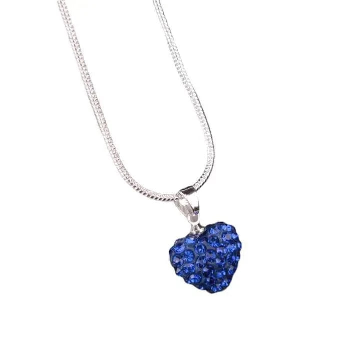 Wholesale Berry Small Heart WIth Crystal Diamond Drop Lady Pendant Necklace Party Gift For Girl