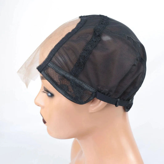 Wholesale Black Brown Color Size S M L 5x5 4x4 Lace Closure Wig Cap Natural Human Hair Wig Caps For Wig Making