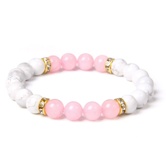 Wholesale Bohemia Fashion Jewelry Handmade 8MM Natural Howlite African Turquoise Stone Beads Bracelet