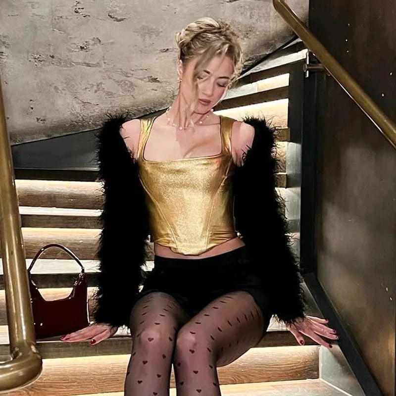 Wholesale boutique 2024 fashion crop top sexy club wear women tank tops corset