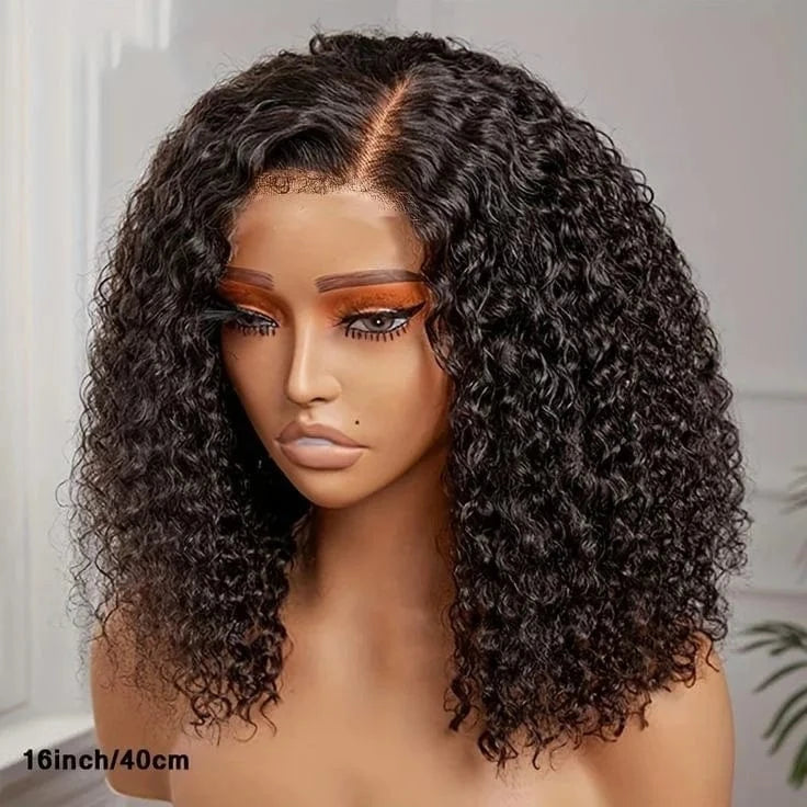 Wholesale Brazilian 13x6 HD Human Hair Transparent Lace Front Wig for Black Women, Kinky Curl 13*4 HD Swiss Lace Frontal Wigs
