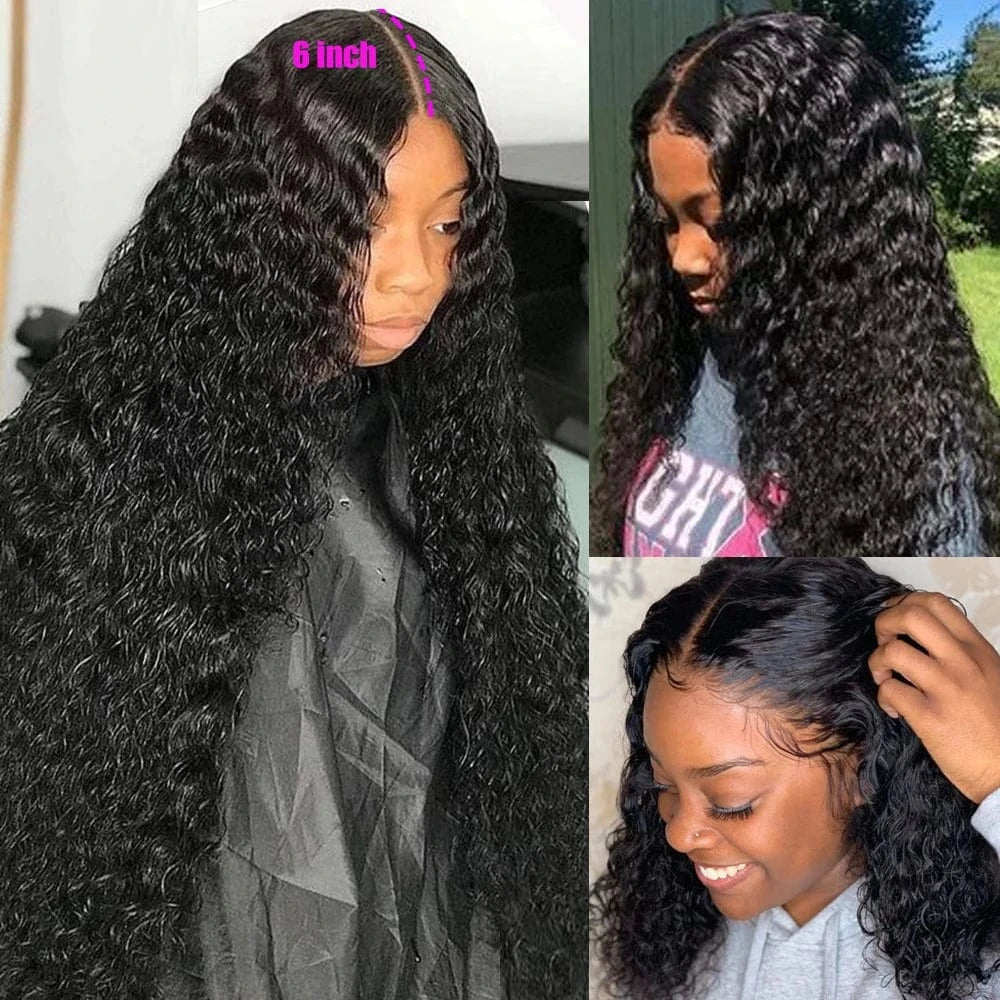 Wholesale Brazilian Hair Vendors 13x6 13x4 Water Wave HD Lace Frontal Wig 250% Density 40 Inch Virgin Lace Front Human Hair Wigs