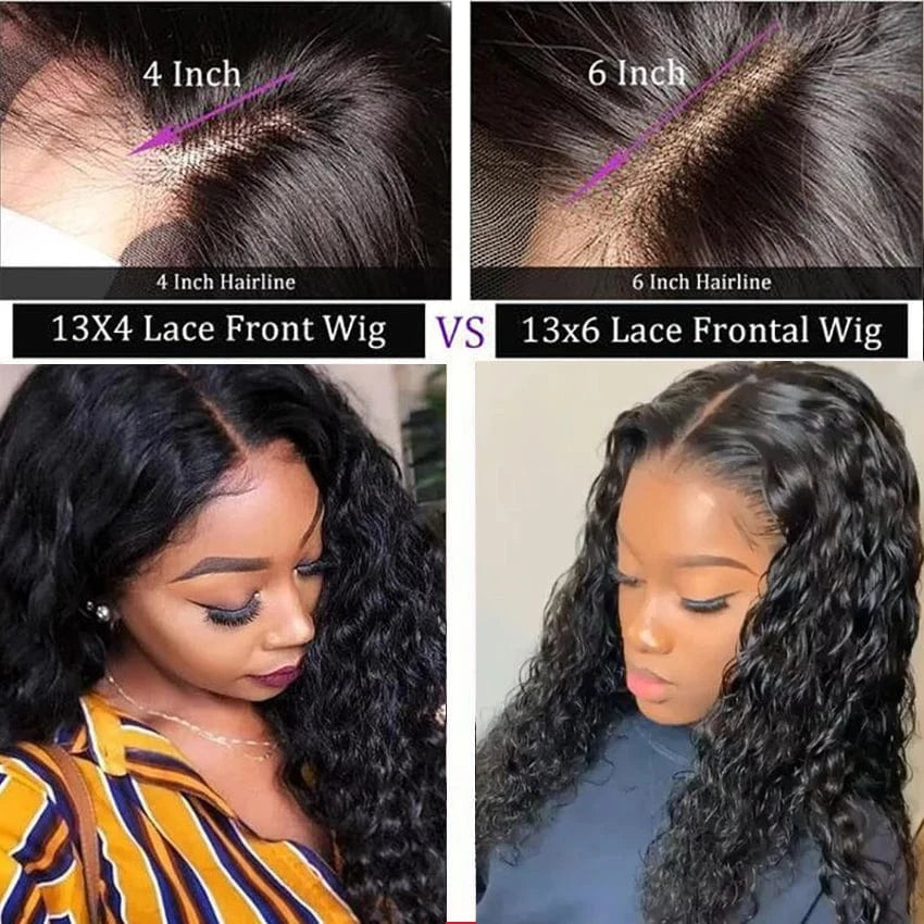 Wholesale Brazilian Hair Vendors 13x6 13x4 Water Wave HD Lace Frontal Wig 250% Density 40 Inch Virgin Lace Front Human Hair Wigs