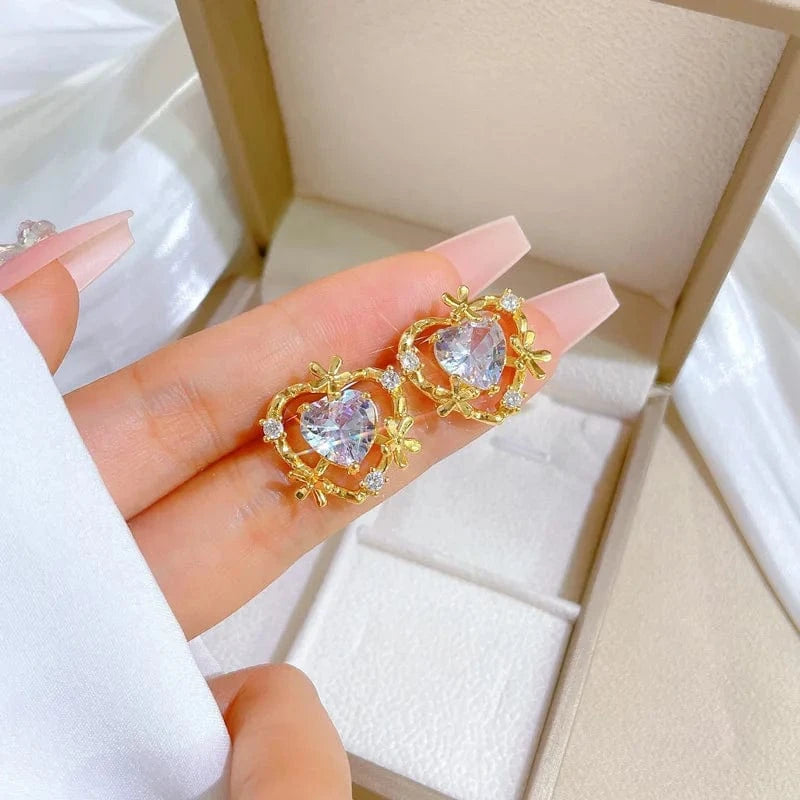 Wholesale Cheap Stainless Steel Love Flowermoissanite Diamond Jewelry Necklace Titanium Chain Pour Femme