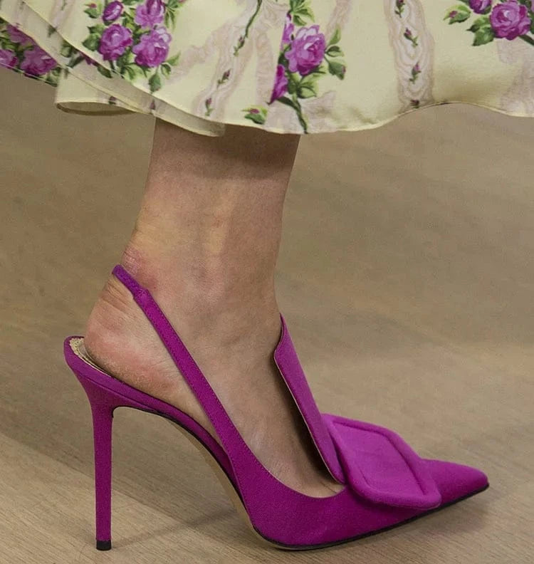 wholesale custom made elegant satin silk fabric pointed toe stiletto heel ladies pumps